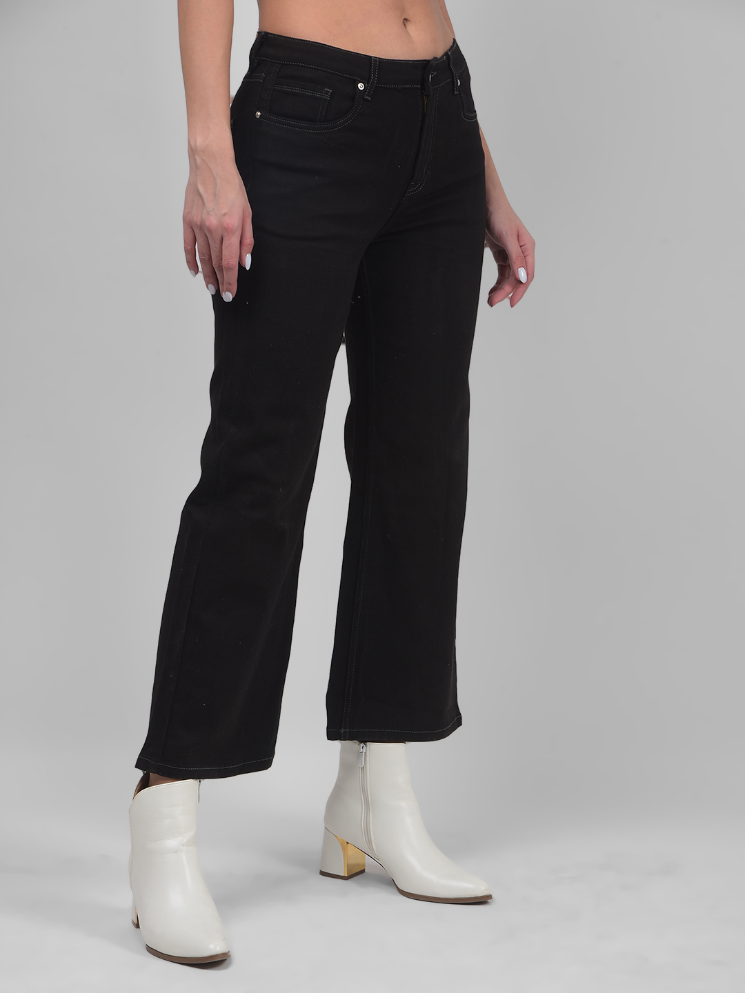 Numero Uno Women Solid Black Jeans